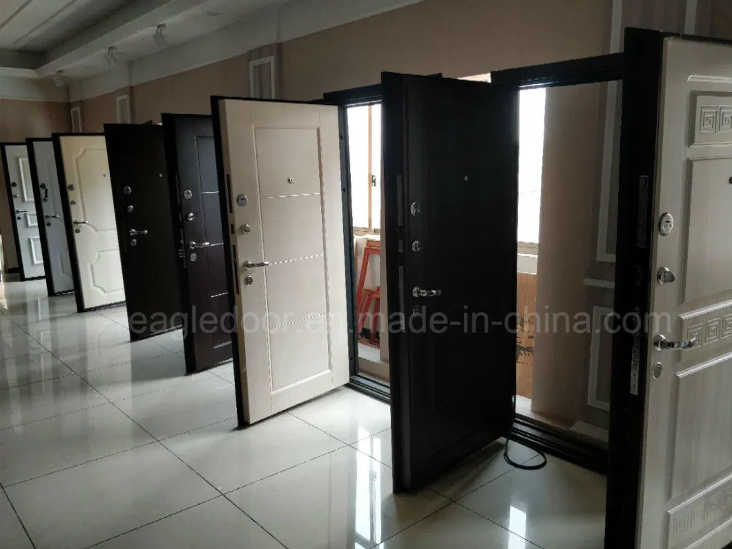 2021 Mirror Glass Inserted Exterior Door, Steel MDF Armored Door