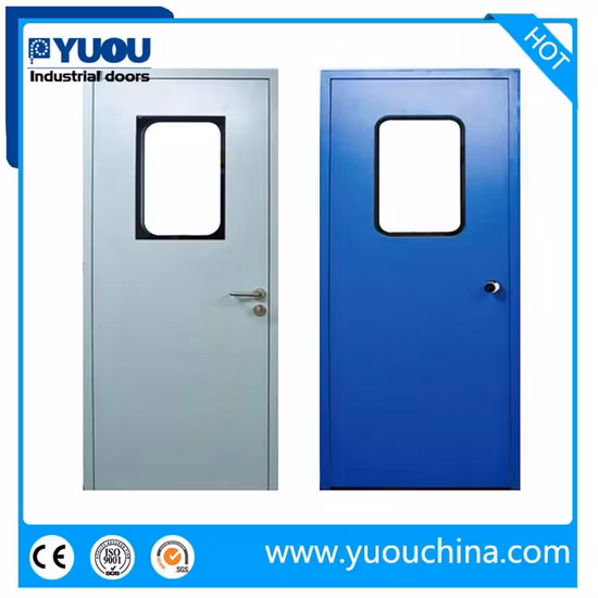GMP 304 Stainless Metal Iron Galvanized Steel Hygiene Clean Room Flush Swing Entry Fire Security Doors for Interior/Food/Hospital/Pharmaceutical/Laboratory