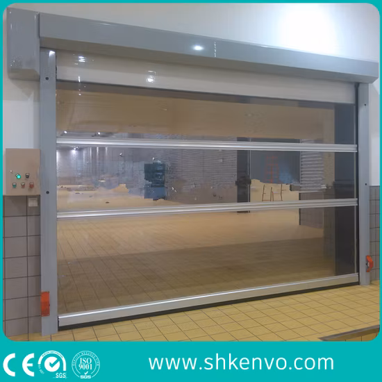 Industrial Automatic PVC Fabric High Speed Performance Fast Acting Rapid Rise Overhead Quick Roll up or Roller Shutter Door for Warehouse Exterior or Interior