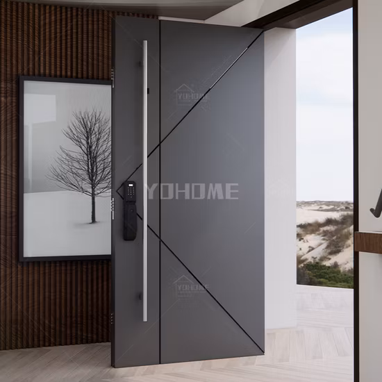 Aluminum Casting for Main Entrance Wooden Doors Custom Entry Doors