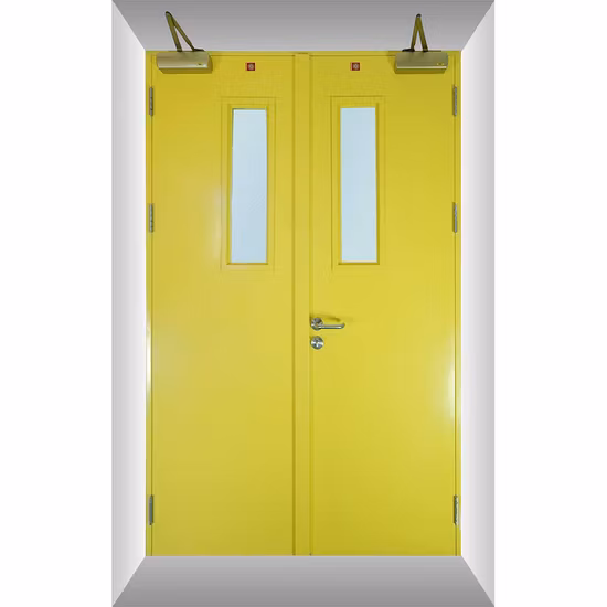 Industry Commercial UL Certificate Glazed Security Galvanized Steel Exit Door Emergency Exit SUS 304 Stainless Steel Escape Entry Swing Metal Gate Flush Doors